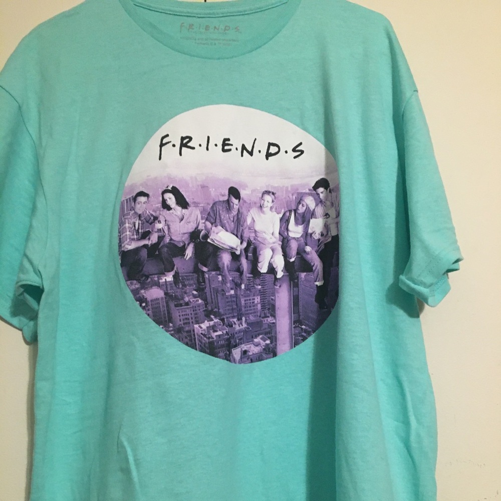NWOT  Men’s Large Friends Teal T-Shirt